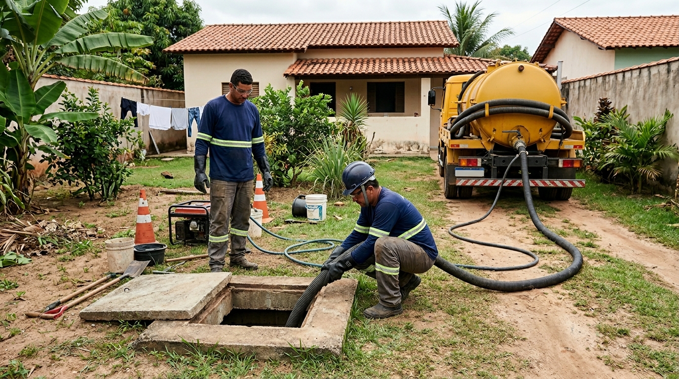 Desentupimento de fossa perto de mim em Maringá-PR